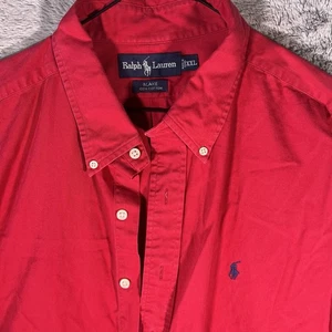 Camisa Ralph Lauren Manga Larga Abotonada, Blake, Algodón Rojo, Para Hombre Talla XXL - Imagen 1 de 7