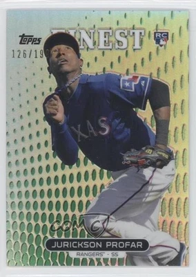 2013 Topps Finest Green Refractor /199 Jurickson Profar #62 Rookie RC - Image 1 of 2