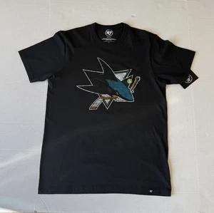 San Jose Sharks Shirt Mens Small Black Short Sleeve Crew Neck Cotton NHL Hockey - Picture 1 of 7
