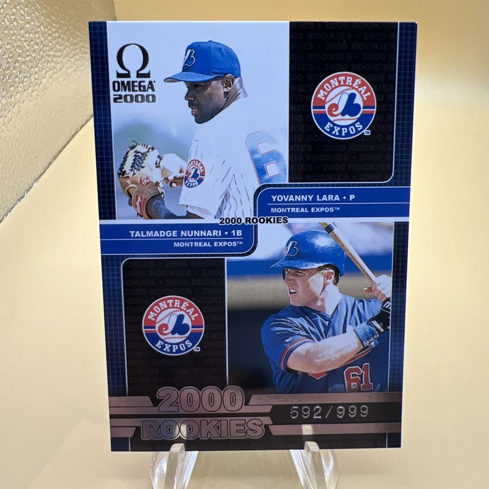 2000 Pacific Omega #195 Yovanny Lara/Talmadge Nunnari Expos /999 - Image 1 of 2