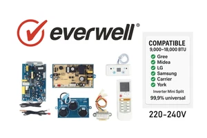 Everwell Replacement Control Board Kit for Inverter Mini Split–Up to 18000 BTU - Picture 1 of 13