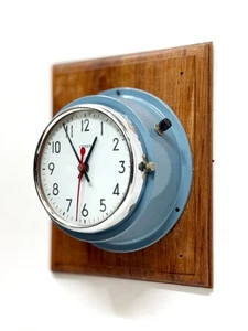 Raro Reloj Ciudadano Barco Marítimo Esclavo Reloj Azul Industrial Reloj de Pared Japón - Imagen 1 de 13