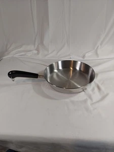 Padella padella acciaio inox Revere Ware 10 pollici 1981-99a Clinton, IL USA - Foto 1 di 4