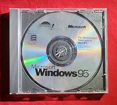 VINTAGE 1995 MICROSOFT WINDOWS 95 OS ( CD, 1995 ) - Image 1 of 2
