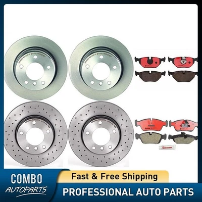 Juego de pastillas de freno de disco delanteras traseras rotor de freno de disco para BMW 328i 1998-1998 Foto 1 de 4