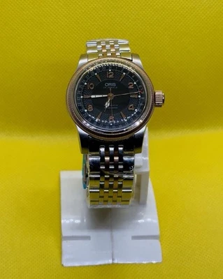 Reloj automático para hombre Oris Big Crown Pointer fecha esfera negra dos tonos Foto 1 de 4