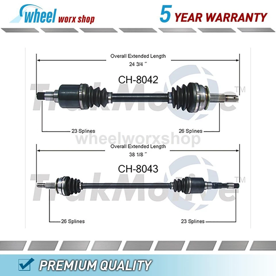 Передний вал оси CV для Dodge Omni 1,6 л 1983-1986, для Plymouth Scamp 2,2 л 1983 - Изображение 1 из 3