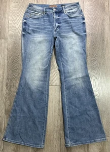 Judy Blue Jeans Womens 14W High Rise Flare Fit Stretch Denim Pants - Picture 1 of 9