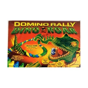 Pressman Boardgame Domino Rally Dino Roar Box VG - Picture 1 of 1