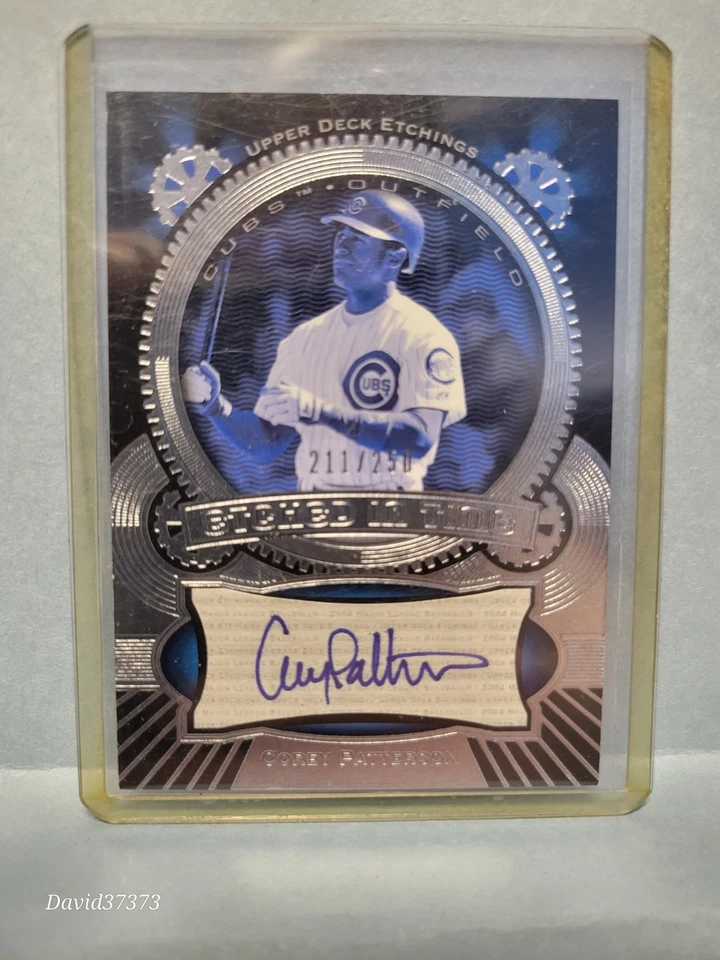 2004 UD Etchings Etched in Time Autographs Corey Patterson #ET-CP Blue Ink /250 - Image 1 of 2