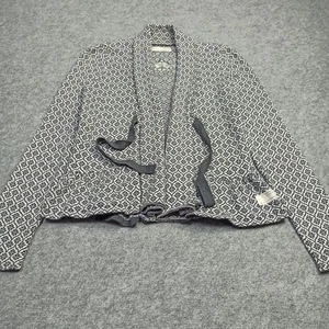 Odd Molly Damen Strickjacke 1 - S Baumwolle schwarz weiß Bindeband Wickel Schal Pullover 654 - Bild 1 von 11
