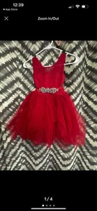 Trish Scully Girls Red Dress. Tulle - Picture 1 of 4