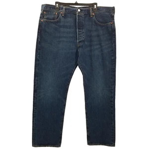 Jean de mezclilla Levi's Premium para hombre 501 ajustado con ribete azul lavado 42 X 30 nuevo con etiquetas - Imagen 1 de 10