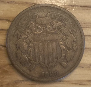 1869 Two Cent Piece - VF+ - Picture 1 of 2