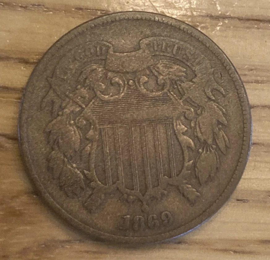 1869 Two Cent Piece - VF+ - Image 1 of 2
