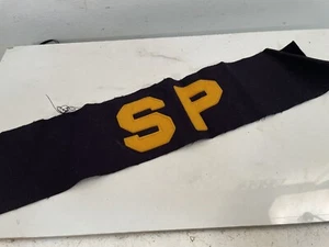 Original Temprano Segunda Guerra Mundial EE. UU. "S.P." Brazalete de lana azul SP Shore Patrol (MP) USN NAVY - Imagen 1 de 8