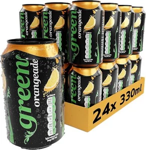 Low Calorie Orangeade 24 Cans - Sparkling Drink, No Added Sugar, Stevia Sweetene - Picture 1 of 1