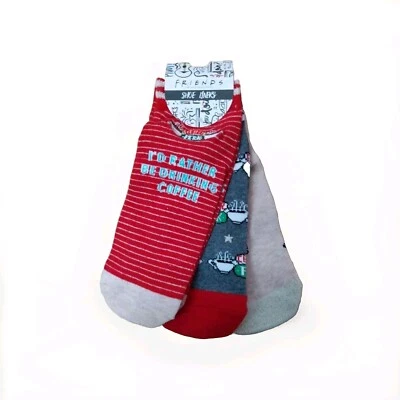 Ladies Primark Friends TV Series Trainer Socks Shoe Liners 3Pairs Sock UK 4-8
