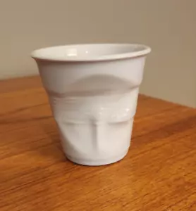 Revol Porcelain Froisses France Crumpled Cup 3.25" White - Picture 1 of 4