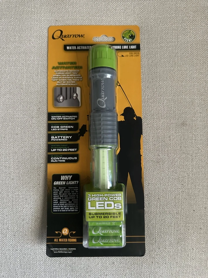 Quarrow Water Activated Submersible Night Fishing Green Light 280 Lumen LED 6503