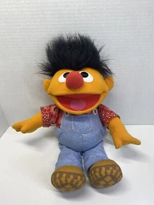 Vintage TYCO Singing Farmer Ernie Plush Doll 15" Sesame Street WORKS - Picture 1 of 16