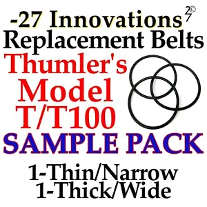 SAMPLE PACK Replacement Drive Belts Thumlers Rock Tumbler Model T-100 Thin &Wide - Picture 1 of 2
