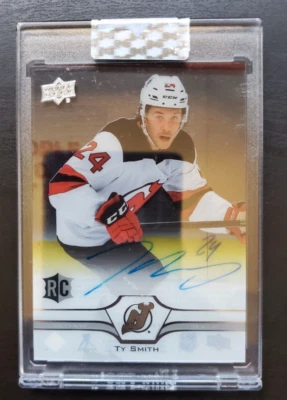 2020-21 Upper Deck Clear Cut Ty Smith Rookie Auto #CC-TS New Jersey Devils - Image 1 of 2