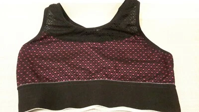 Sujetador Deportivo Champion C9 Talla M Negro Malla Rosa Capa SIN INSERTOS Usado Foto 1 de 4