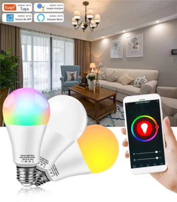 E27 Dimmable RGB Color Changing LED Light Bulb with Remote Control - Multi-Mode - Image 1 of 4