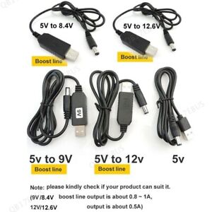 5V to 9V 8.4V 12V Step UP Module Converter 12.6v USB DC Adapter boost Cable B17