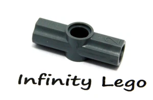 8 LEGO Dark Bluish Grey Connector #2 (180º) (32034 42134) - (8 Pieces) - Picture 1 of 1