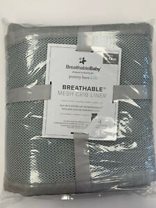 Pottery Barn Kids Breathable Baby For Pottery Barn Baby Linen Mesh Liner Gray