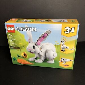 LEGO 31133 Creator 3 In 1 - White Rabbit Animal Toy Building Set 258pcs. NEW