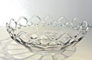 Imperial Glas gehäkelt Kristall Servierschale Obstschale Bonboniere - Bild 1 von 15