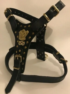 DOG HARNESS REAL LEATHER-STAFFY/STAFFORDSHIRE/STAFF BULL TERRIER  DOG HARNESS - Image 1 of 4