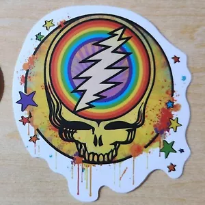 Pegatinas de vinilo SYF Grateful Dead & Co - Stealie Rainbow Stars Steal Your Face - Imagen 1 de 2