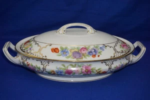 Rosenthal The Dresden Covered Oval Vegetable Serving Bowl, 12 3/4" (S42) - Picture 1 of 12