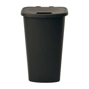 11 Gallon Trash Can, Plastic Lift Top Kitchen Trash Can, Black - Picture 1 of 12