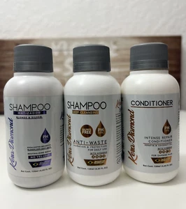 KeraDiamond Shampoo & Conditioner Sulfate Free shampoo matizador 4.0Z travel set - Picture 1 of 6