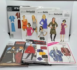 7pc Lot Sewing Patterns Womens Clothing, Costume, Jackets, Larger Sizes Uncut - Picture 1 of 6