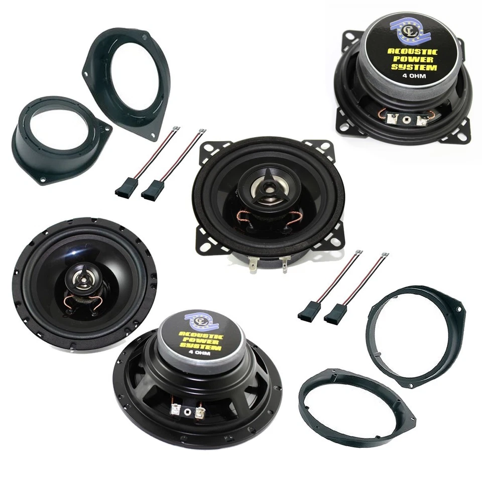 Kit 4 casse per FIAT GRANDE PUNTO / PUNTO EVO con adattatori e supporti - Image 1 of 1