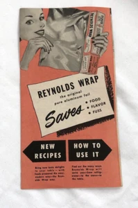 Vintage Reynolds Wrap Recipe Booklet Pamphlet Metal Foil Louisville Kentucky - Picture 1 of 8