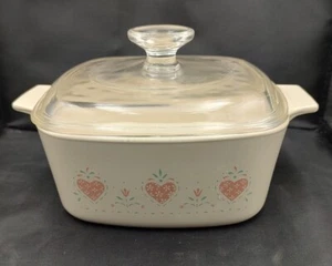 Corning Ware Forever Yours 1.5 QT Square Casserole A-1.5-B with Lid 1988-1994 - Picture 1 of 9
