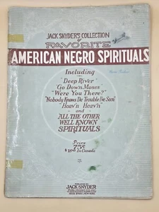 American Negro Spirituals-Jack Snyder's Collection of Favorite-Deep River-1926 - Picture 1 of 7