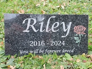 Memorial Headstone Grave Stone Plaque Marker Custom Loved Ones Pet Loss Gift t6 - Picture 1 of 10