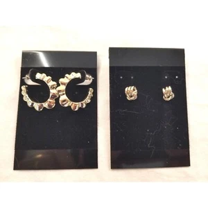 Lote De Colección Pendientes Tono Oro Amor Nudo Pasador Floral Pétalo Festoneado Aro Lote 2 - Imagen 1 de 8
