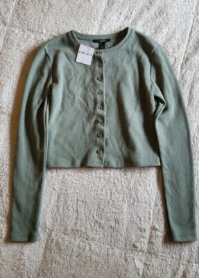 Forever21 Button Cardigan Sweater Green - Image 1 of 4