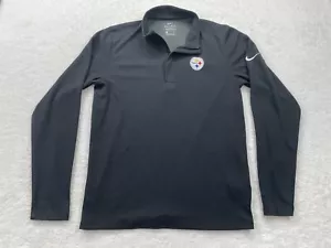 Pittsburgh Steelers Shirt Mens Small Dri-Fit Black Quarter Zip Pullover NFL Nike - Picture 1 of 12