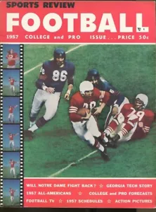 1957 Sports Review Football Magazine College And Pro Issue 73984b23 - Picture 1 of 1