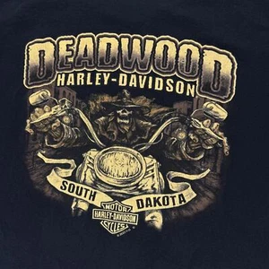 Deadwood Harley-Davidson South Dakota Grim Reaper T-Shirt XL 2022 Schwarz Biker - Bild 1 von 6